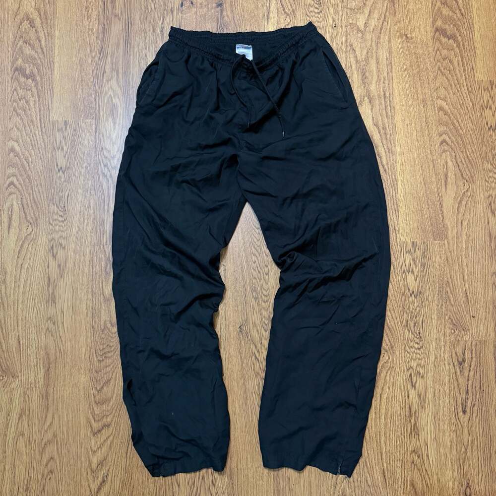 Jerzees Activewear Men's Vintage Black Lightweight Nylon Athletic Track Pants